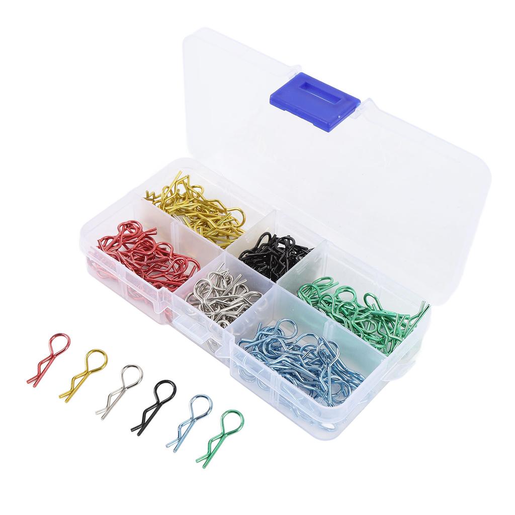 180pcs RC Car Body Clips Colorful Anti Deformation Metal RC Car R Shaped Pins Set for 1/10 1/12 RC C