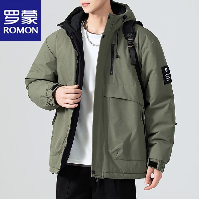 

ROMON Men s Hooded Thickened Winter Padded Jacket 3XL