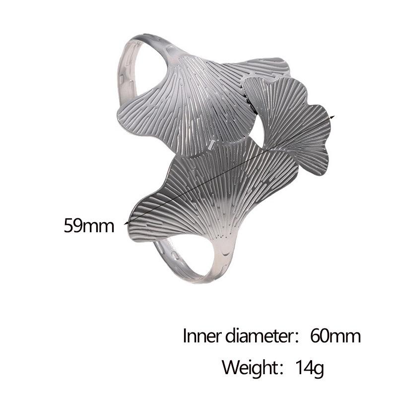 Non-tarnish Waterproof Stainless Steel Bracelet Creative Design Ginkgo Biloba Bracelet Light Luxury High-end Non-fading Hand