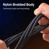240W Nylon USB Type C Super Fast Charging Data Cable with LED Indicator Light Quick Charge USB C Cords For Samsung Xiaomi Huawei