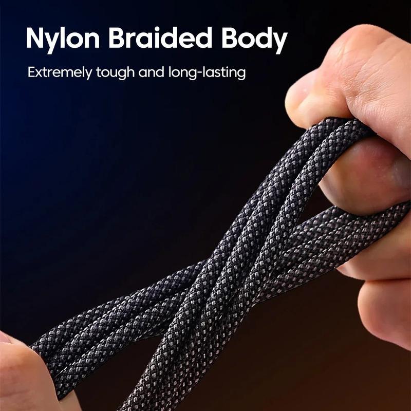 240W Nylon USB Type C Super Fast Charging Data Cable with LED Indicator Light Quick Charge USB C Cords For Samsung Xiaomi Huawei