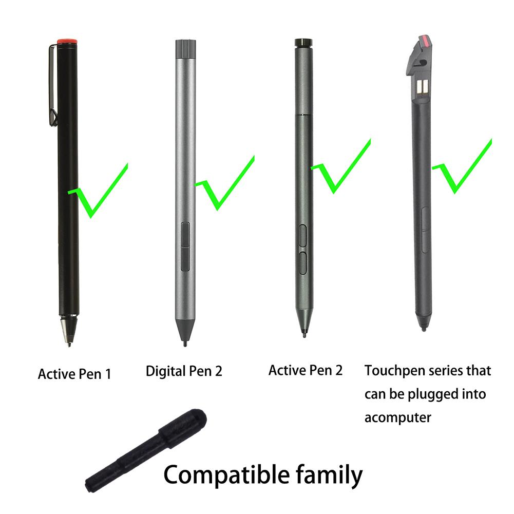 3Pcs Replacement Nibs with Clip Touch Pen Tips Stylus Replacement Spare Pen Tips for Lenovo Active Pen 2 4X80P28212 4XH0R14769