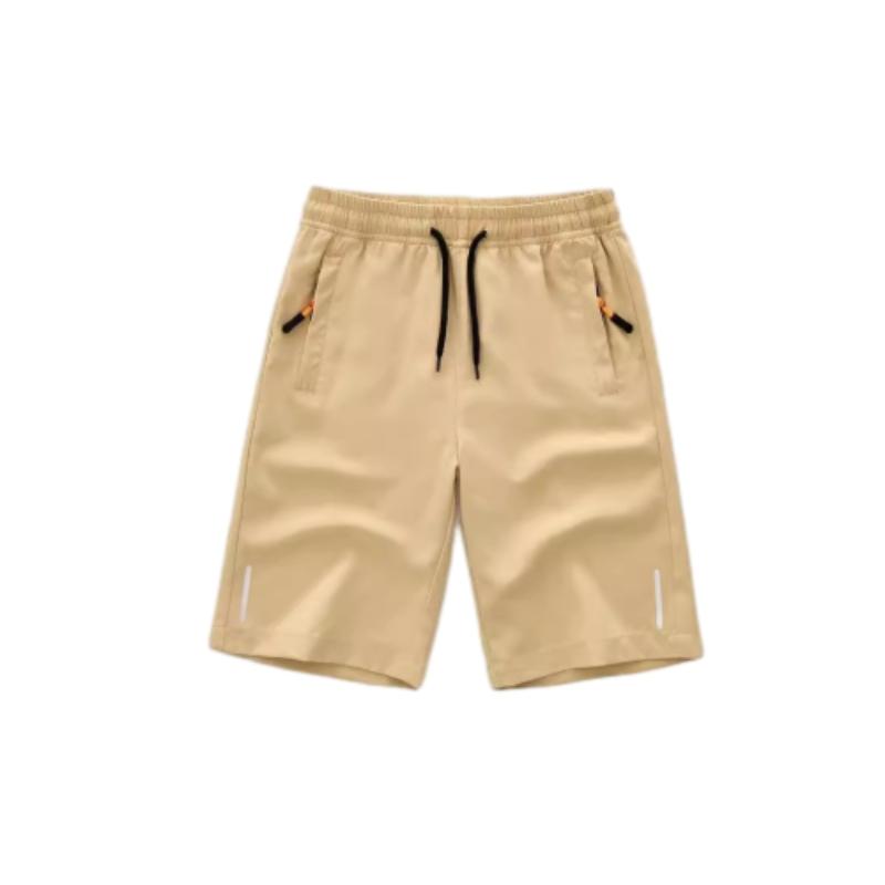 Jungen Sommer Shorts aus elastischer Eisseide, leicht, sportlich, lässig, Polyester, mehrfarbig, Sportbekleidung für große Kinder, schnelltrocknend