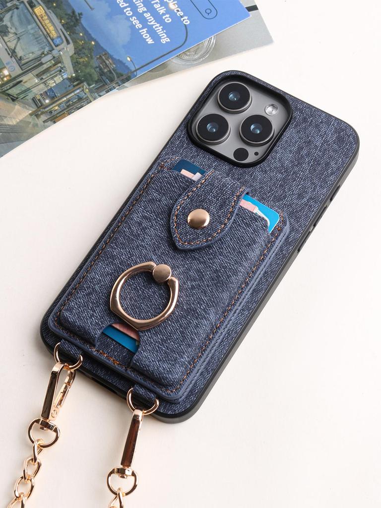 IPhone 17 Pro Hülle mit Umhängeband, Kartenhalter und Brieftasche für Apple 16 Pro Max und 14