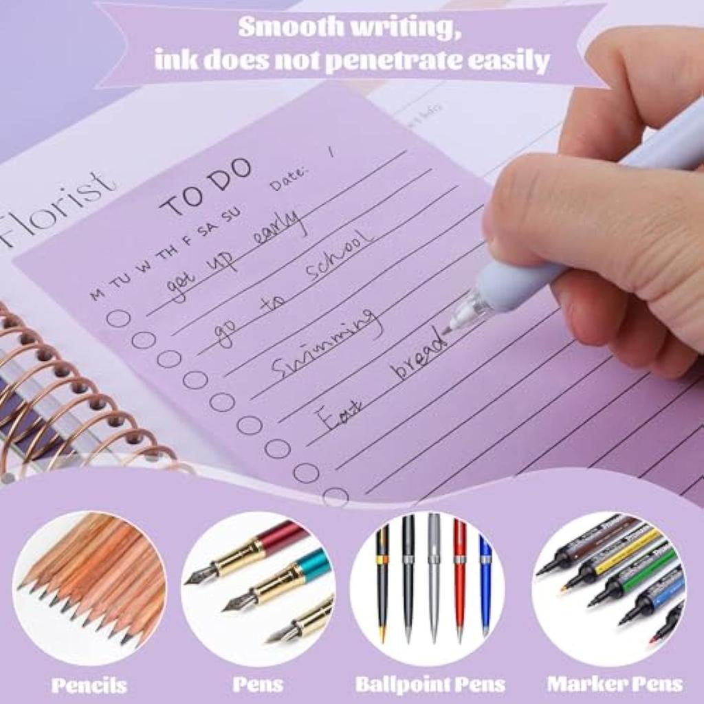 300 Sheets Colorful Note Paper 6x4Inch Wide Lined Note Pad Adhesive Note Paper Pocket Notepads for Writing Noting