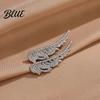 Hat Pin Brooch Women Alloy Pin Wings Shape Lapel Badge