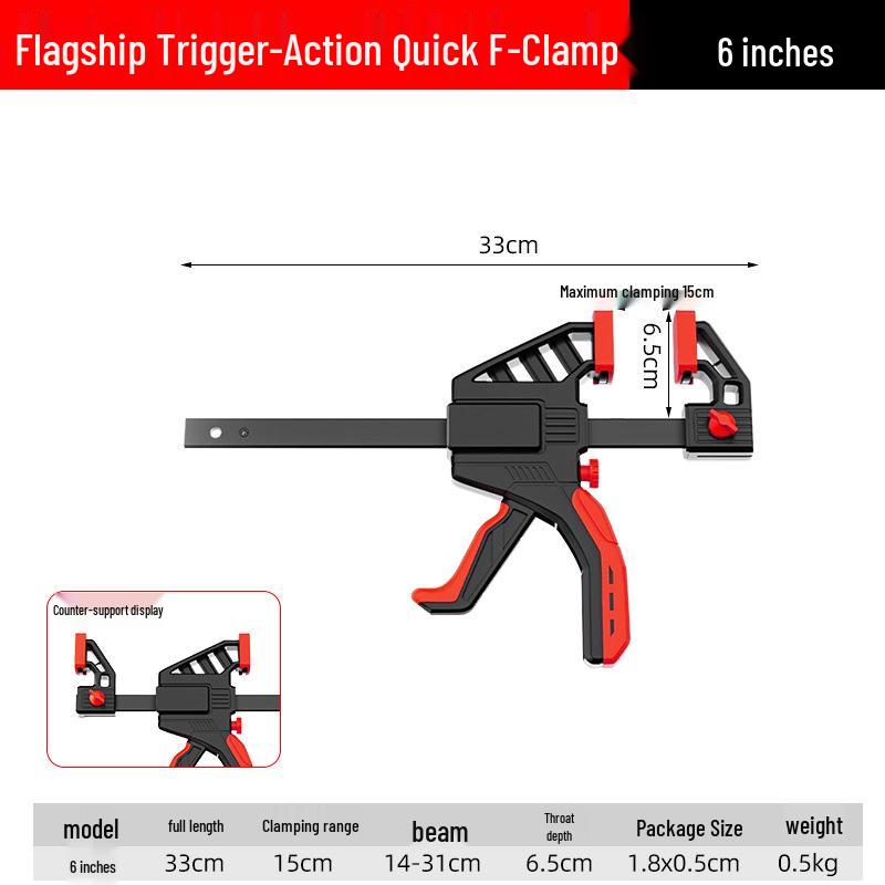 Heavy-Duty Right Angle Woodworking F-Clamp Tool Set