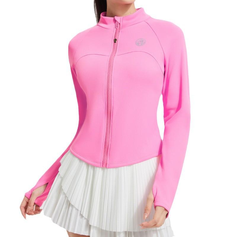 Women's Autumn & Winter Plus Velvet Sports Hoodie: Long Sleeve, Zip-Up, Outdoor Fitness, Quick-Dry, Slim Fit Yoga Jacket