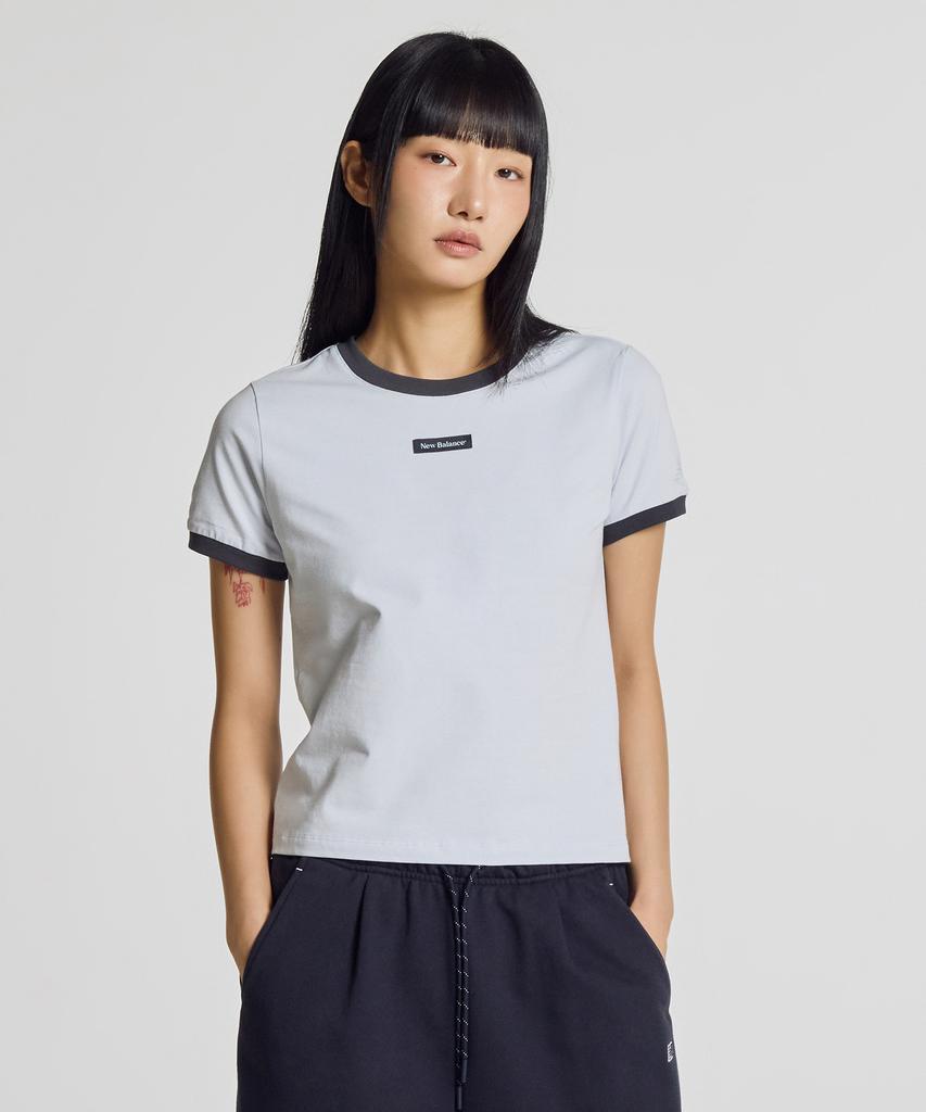 Nyuballanseu Nbneg2W462 / Women Ringer Short Sleeve T-Shirt (L/Blue)