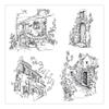 House Silicones Stamp for Card Making Journal Background Decoration Clear Stamper with Landscape Pattern