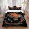 3pcs Dragon Artwork Duvet Cover Set, Soft Comfortable Duvet Cover,Guest Room (1*Duvet Cover + 2*Pillowcase, Without Core) Yy251104155