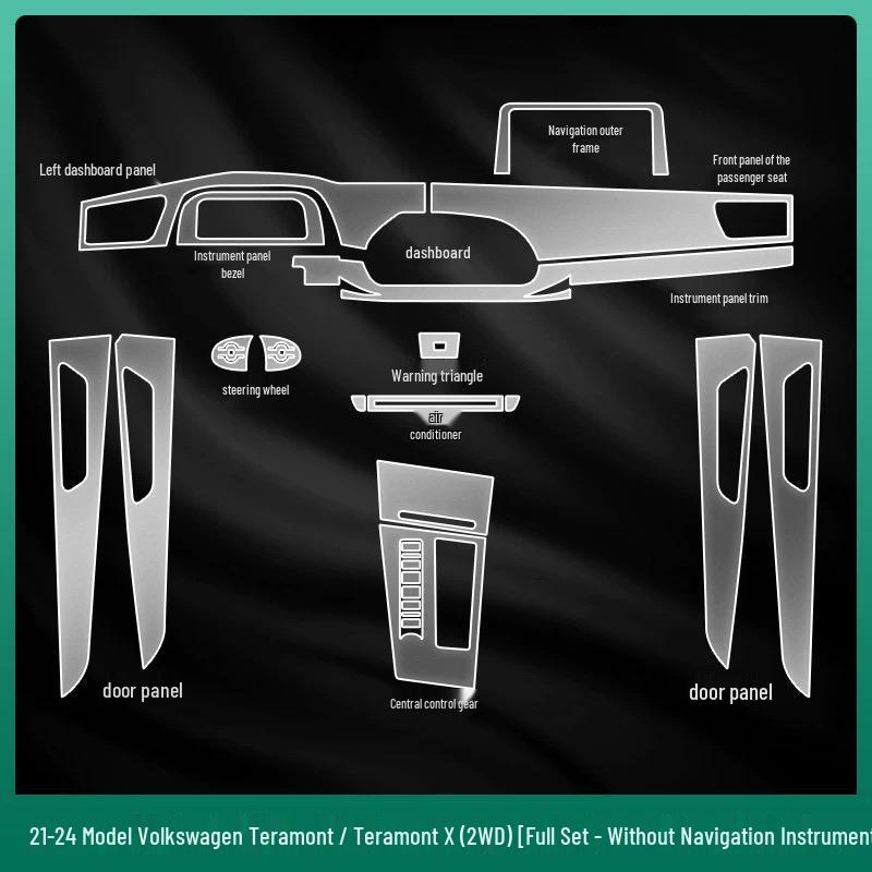 Volkswagen Teramont Interior Protection Film for Console & Gear Shift