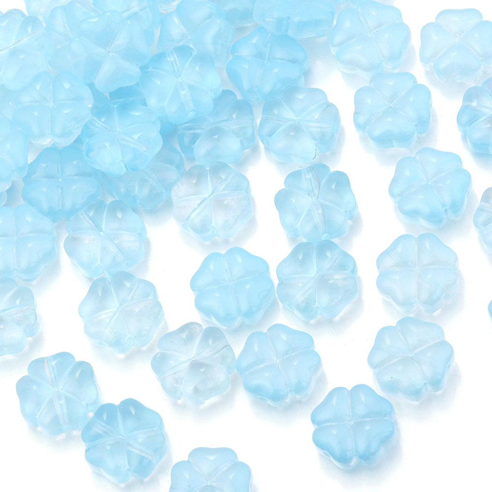 50pcs/lot 10mm Colorful Four-leaf Clover Shape Lampwork Beads For Jewelry Making Loose Spacer Glass Beads DIY Bracelet Earrings