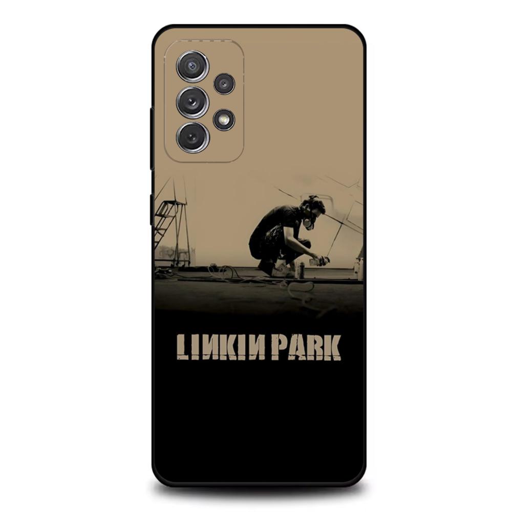L-LinkinS Rock P-Park Phone Case For Samsung S25,S24,S21,S22,S23,S30,Ultra,S20,Plus,Fe,Lite,Note,10,9,5G Black Cover