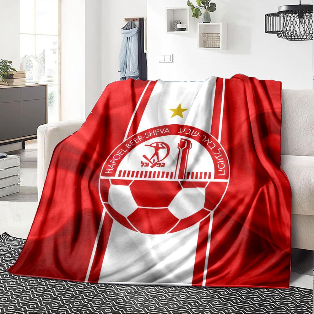 Hapoel Be'er Sheva FC Flannel Blanket, High quality Comfortable for All Seasons, Home Decor, Warmth and Comfort
