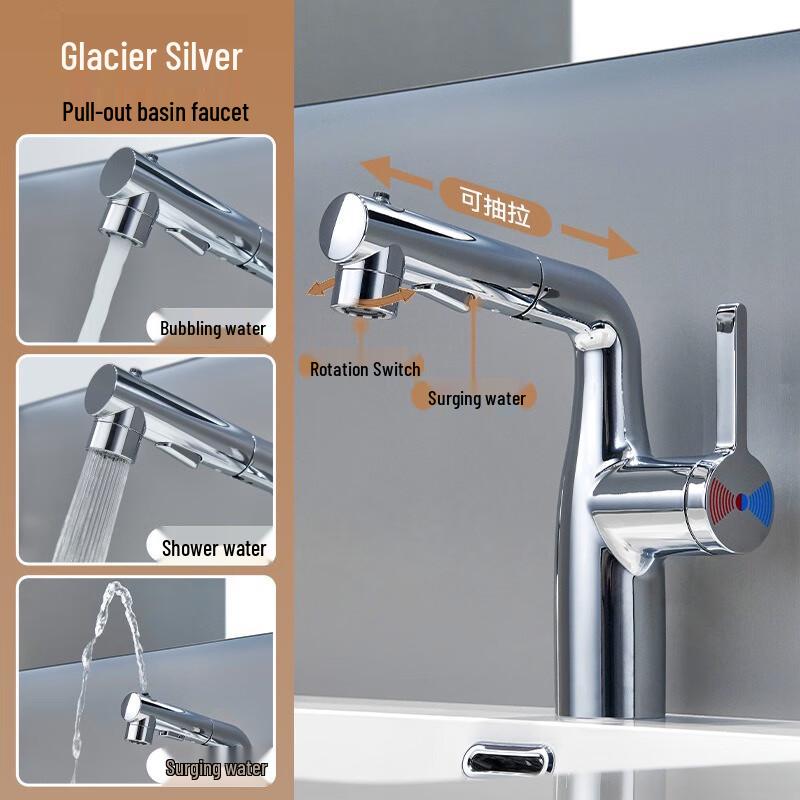 TLXT Pull-Out Hot & Cold Bathroom Faucet