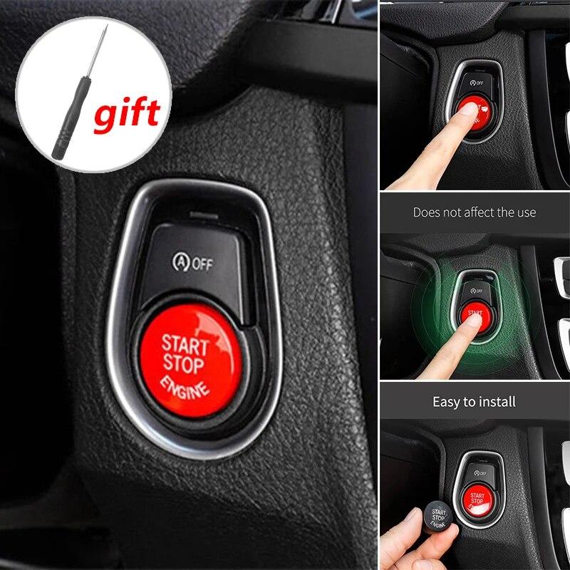 Red Engine Start Stop Button Cover For BMW F10 F20 F30 F Classis Car Accessories Parts