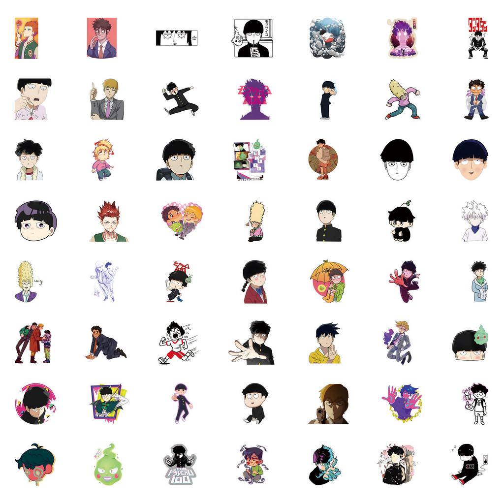 55 Neue Mob Psycho 100 Anime Graffiti Aufkleber Dekorieren Laptop Koffer DIY Aufkleber
