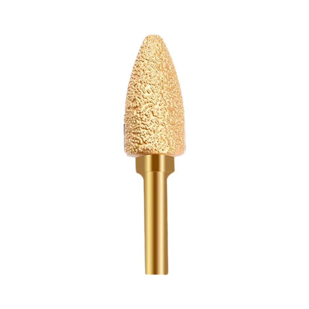 Diamond Coated Cylinder Head Mounted Points Grinding Bit Rotary Diamond Burr for Rotary Tool Bit Grinder Stone Carving