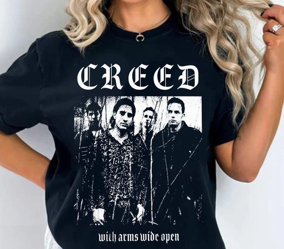 Creed Metal T-Shirt, Retro Creed Bandshirt, Creed Band Fan-Shirt, Creed 2024