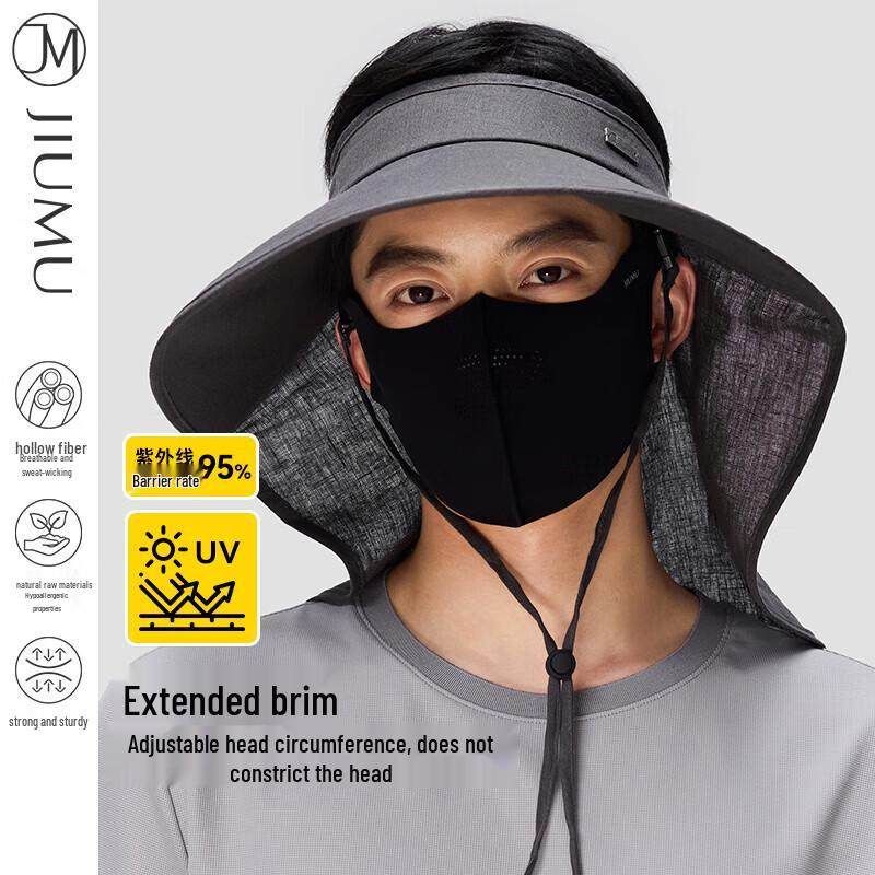 

JIUMU Men s Linen Open-Top Sun Protection Hat
