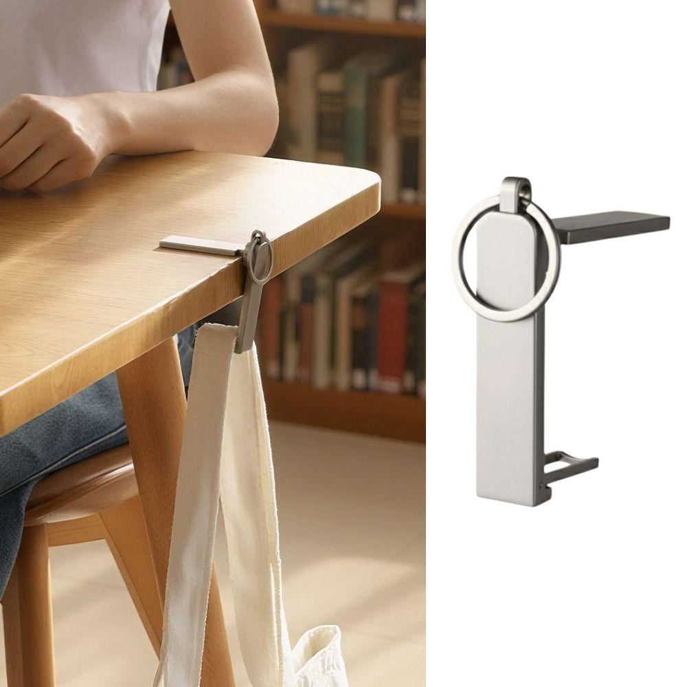 Mini Desk Edge Backpack Hanger Zinc Zinc Zinc Alloy Hanging Handbag Stand Desk Mount Hook  Home Use