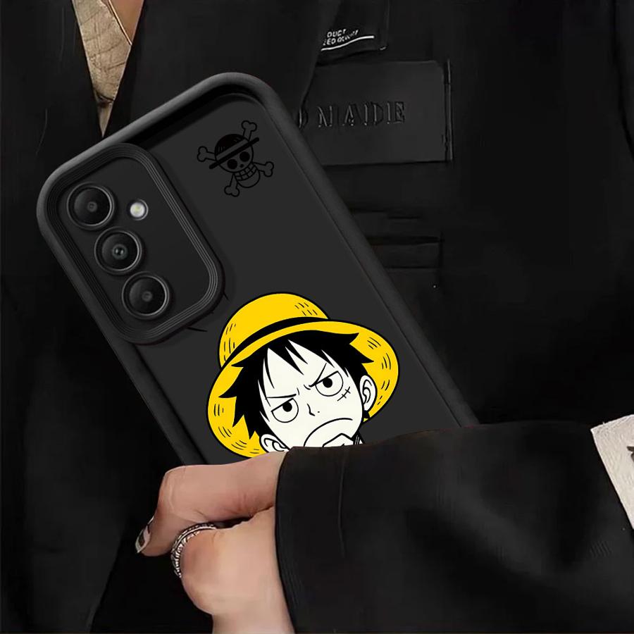 Case for Samsung Galaxy A55 A25 A06 A54 A52 A72 A71 A15 A35 A73 A53 A51 Soft Cover Cute One Piece Luffy
