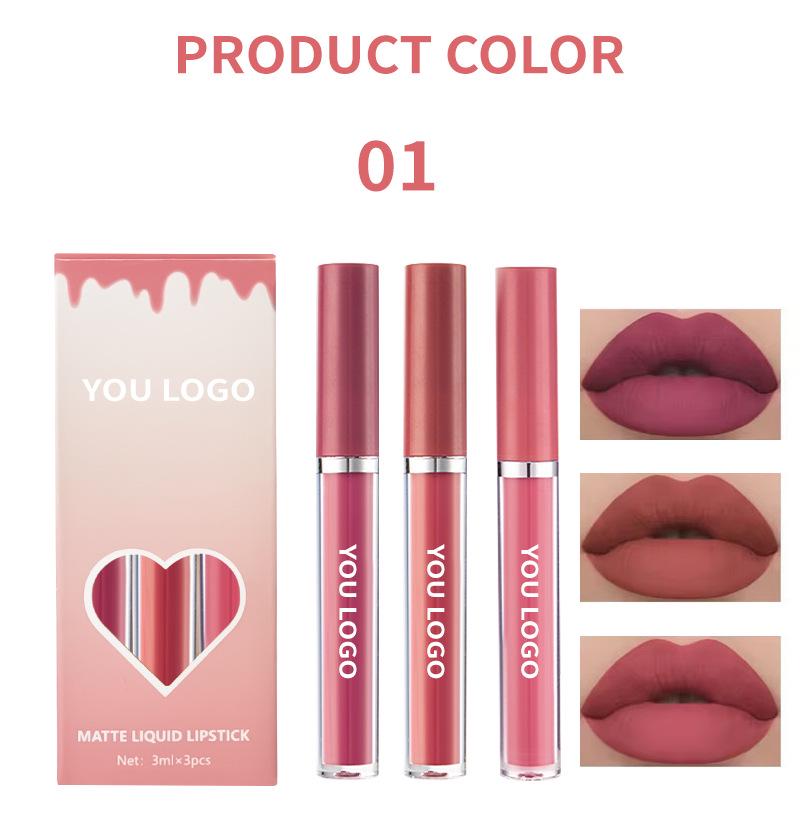 Matte Liquid Lipstick Set: Non-Stick, Non-Fading, Long-Lasting Gloss Gift Set (No Logo)