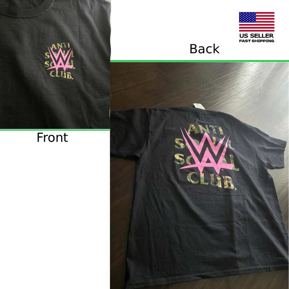 WWE Anti Social Social Club Камуфляж 2025 Репринт Подарок для фаната Унисекс Футболка M