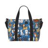Cute Doodle Dog Puppy Animal Travel Duffle Bag Sports Gym Bag Foldable Luggage Bags Multipurpose Portable Waterproof Tote Bags