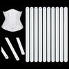BENECREAT 10pcs White Metal Boning, 9.84 X 0.24 Inch Corset Strips White Webbing Boning for Bridal Dress Bustle Handmade Craft Wedding Dresses DIY