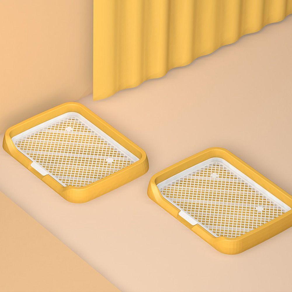 Bac à litière en plastique pour chien, amovible et résistant aux éclaboussures, support pour coussin d'urine pour chien, toilettes portables pour petit chien