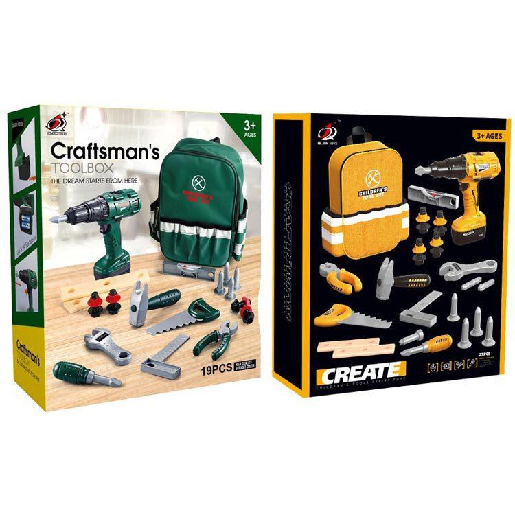 

Play House Детская игрушка Мальчик Ремонт Инструмент DIY Моделирование электрическая дрель Инструмент Моделирование Рюкзак Комбинация жёлтый