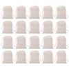 20PCS Cotton Fabric Drawstring Storage Bag 15x20cm Jewelry Packing Sack for Art Gift Storage