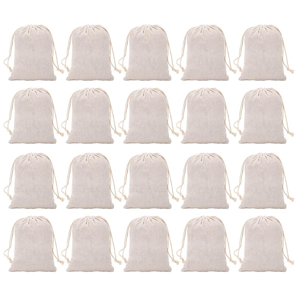 20PCS Cotton Fabric Drawstring Storage Bag 15x20cm Jewelry Packing Sack for Art Gift Storage