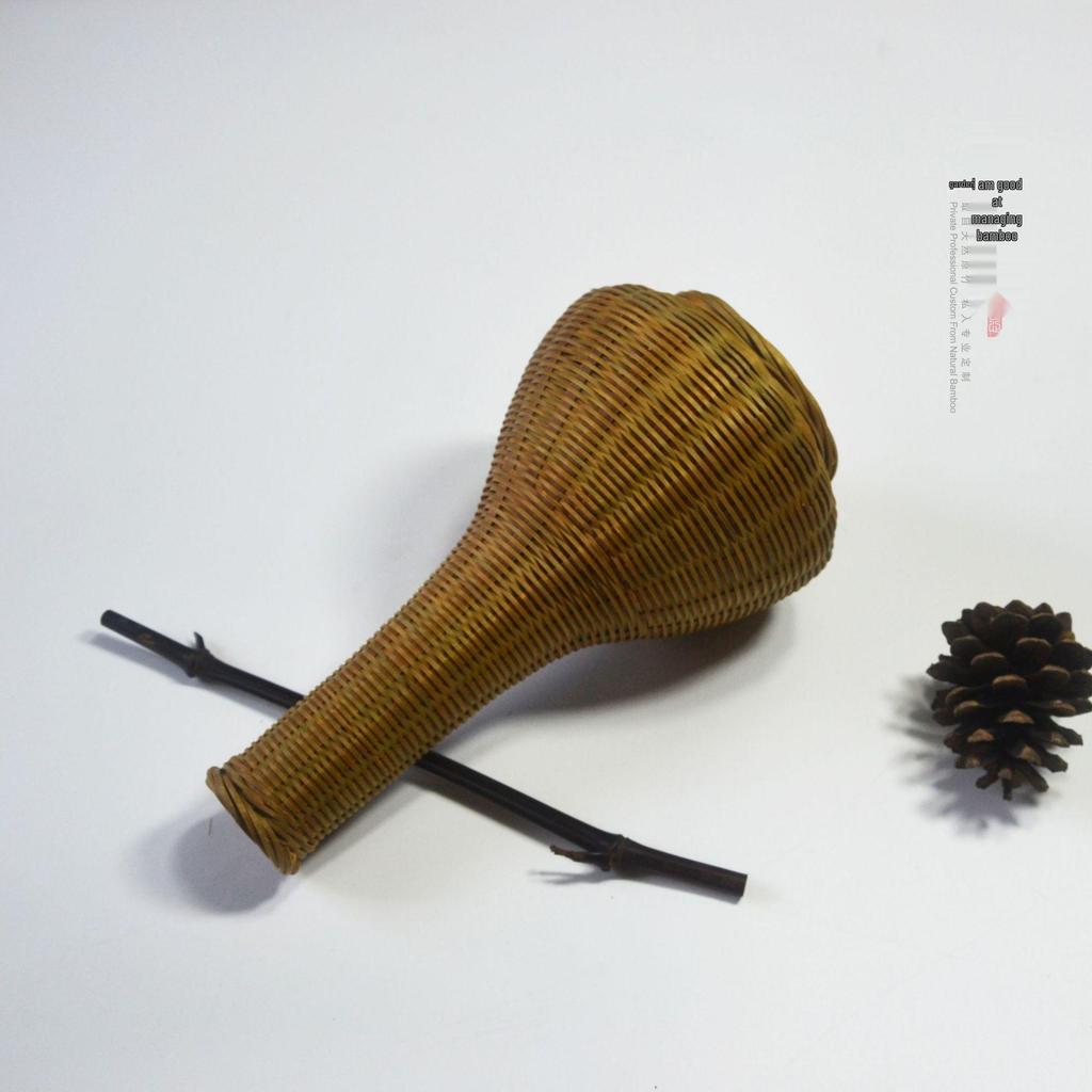Handmade Bamboo Woven Flower Vase and Ornament Collection