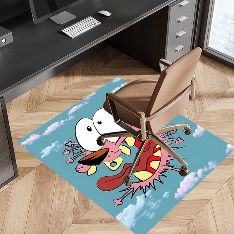 Courage the Cowardly Dog2 Printed Absorbent Washable Carpet, Non-Slip Bathroom Mats, Kitchen Rugs, Yoga Mat,Living Room Entrance, Camping Picnic Rugs