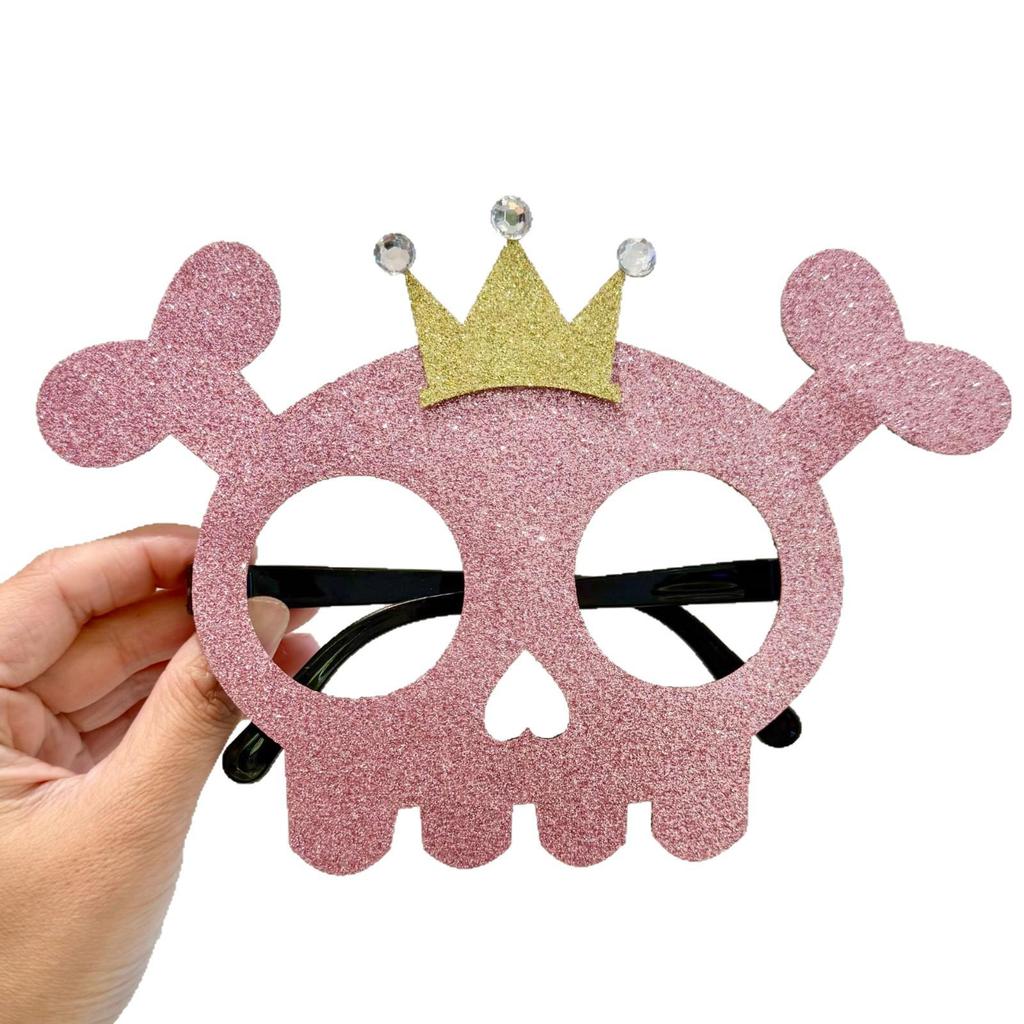 Halloween Photo Prop: Pumpkin, Witch Hat, Skull, and Ghost Party Glasses Frame Decoration