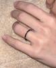 Merrymotive Black Gemstone With Surgical Ball Ring