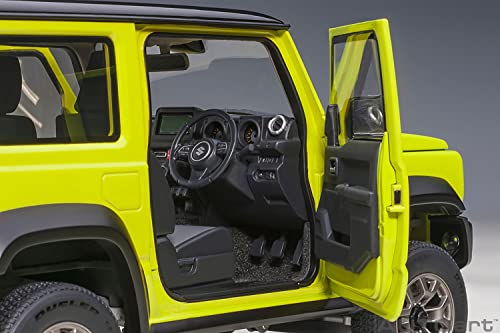 AUTOart 1/18 Scale Suzuki Jimny Sierra (JB74) Yellow with Black Roof, Finished Model, 78506