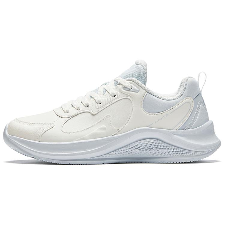 

New Anta Walk Cushioning, Slip Resistant, And Abrasion Resistant Low Top Casual Running Shoes Women s White Blue 922435518-6 35.5