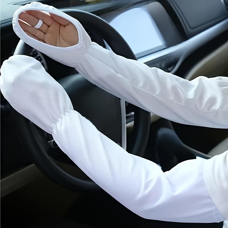 

Stylish Summer Arm Covers for Women - Wrist Hook Design, Lightweight - Breathable & Comfortable for Long Drives, Casual Outings