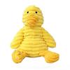 Pet Toy with Soft Plush Fabric Bite-Resistant Chew Toy Built-in Sound Design Yellow Duck Shape Dog Toy for Puppy Adult Dog