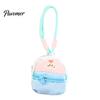 Lightweight Polyester Change Holder Small Coin Purse, Macaron Style Mini Backpack Pendant with Lanyard, Compact Storage Case for Keys Pouch