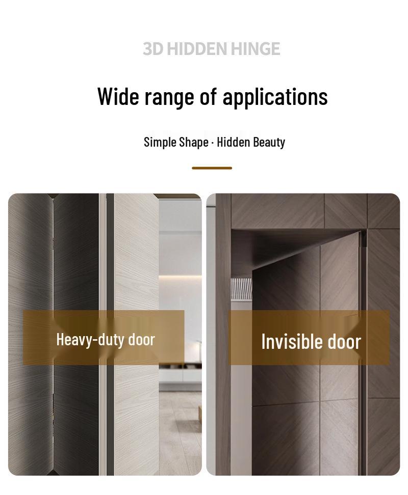 3D Adjustable Concealed Hinge for Hidden Doors
