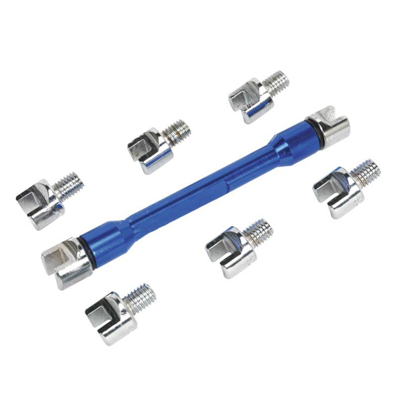 QM-Spoke Wrench Motorcycle Motorbike Spoke Wrench 5.4-6.8Mm Buckled Wheel Fit 8 Sizes Of Spoke Nipples