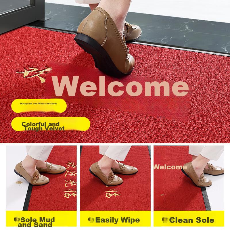 Boneng High-End Entrance Door Welcome Mat, Grand Opening Red Carpet Doormat, Reception Floor Mat for Home Entrance, 60x90cm