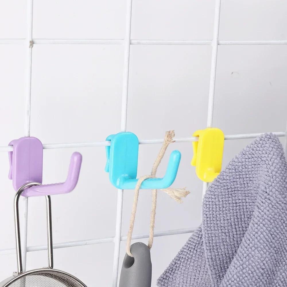 Metal Mesh Panel Hangers Clothes Wall Hanging Hooks Supermarket Display Hooking Racking Accessory Slat Household Organizers Hook