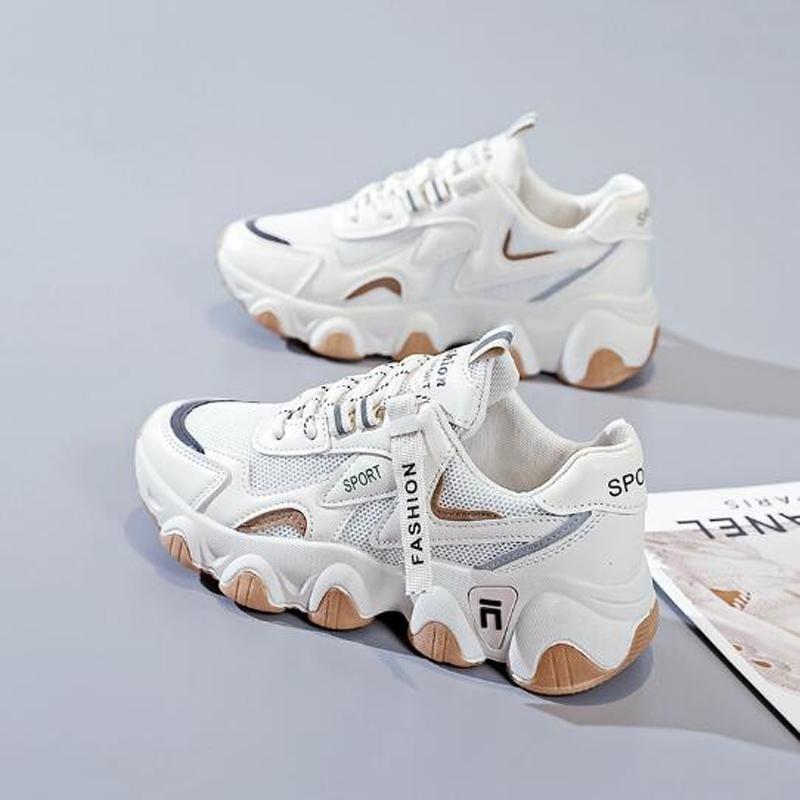 Autumn New Breathable Sports Shoes Women'S Sneakers Thick Bottom Student Running Shoes Zapatillas Mujer P489