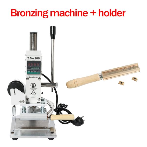 

ZONESUN ZS-100A Custom Logo Hot Foil Stamping Machine Manual Bronzing Machine For PVC Card Leather Paper Pencil Stamping Machine 110V Only Machine